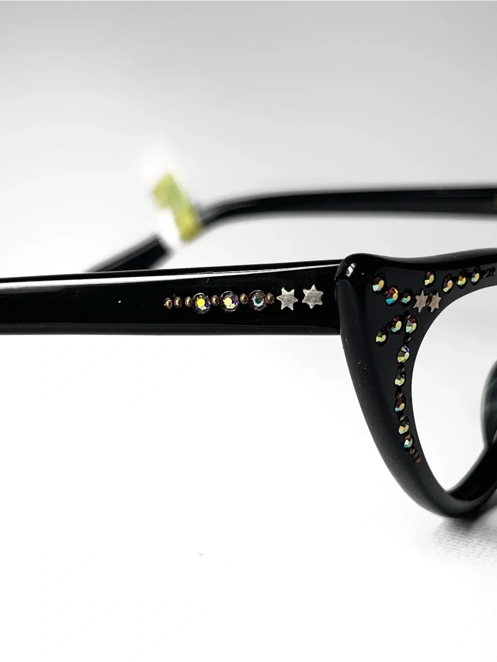 Vintage Petite Fit Pointy French Rhinestone Cat Eye Glasses New Old Stock France